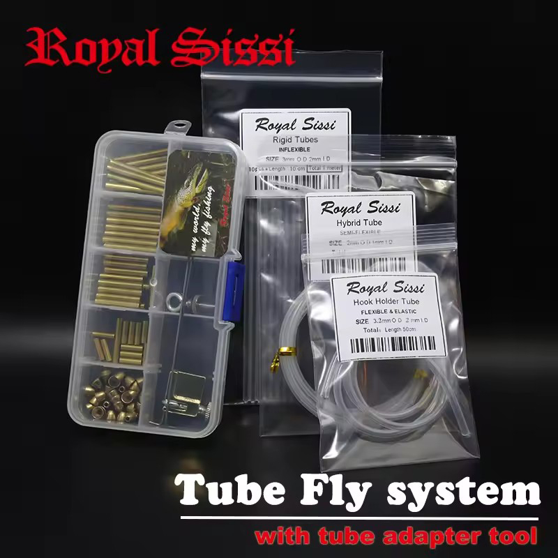 Fly Fishing Set - ชุดอุปกรณ์ผูกเหยื่อตกปลาแบบ Tube Fly พร้อมอุปกรณ์แปลงท่อและท่อทองเหลือง Conehead &