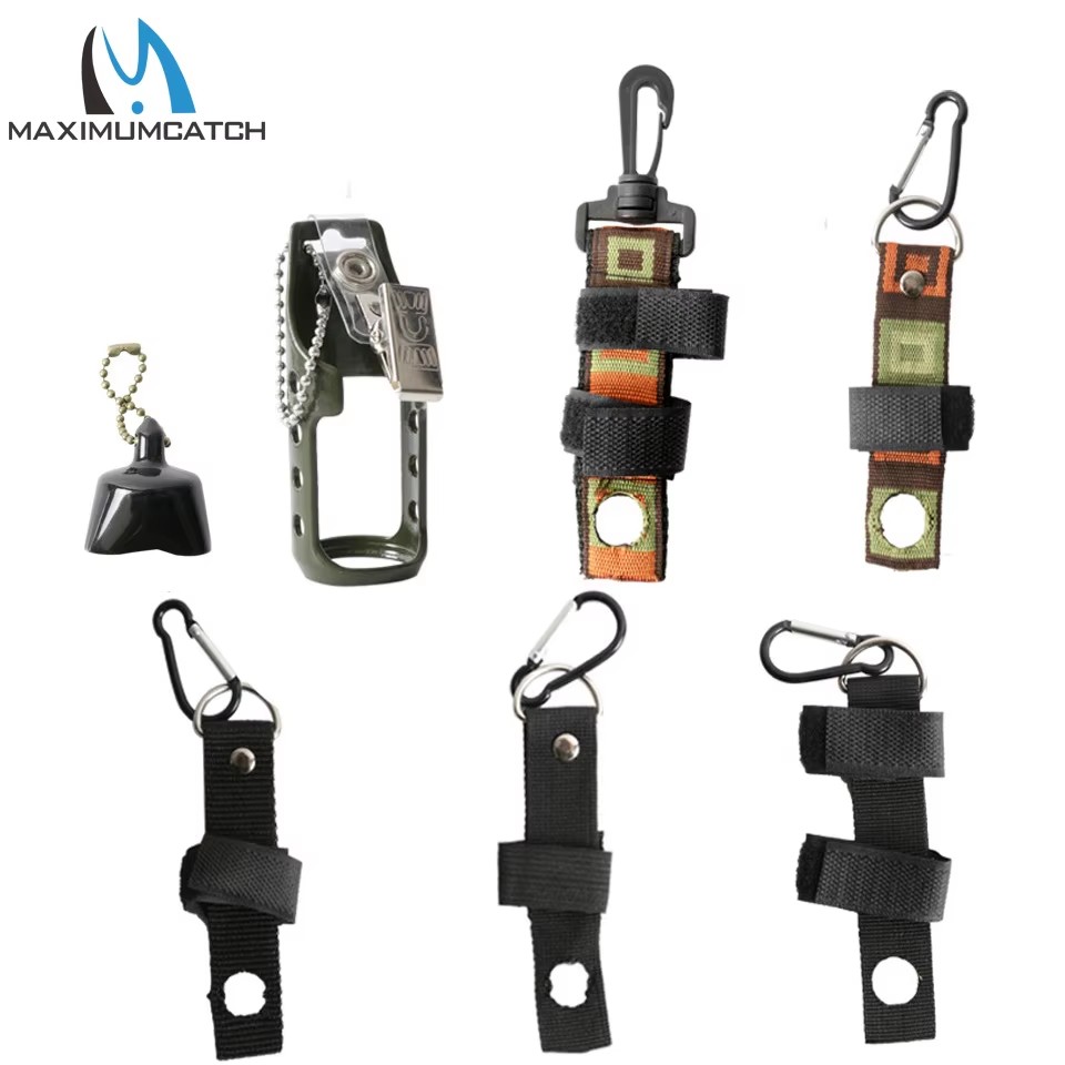 Fly Fishing Set - ที่ยึดขวดน้ำยาสำหรับตกปลาแบบฟลายฟิชชิ่ง MAXCATCH น้ำหนักเบา ทำจากอะลูมิเนียม คลิปหนีบขวดผ้า อุปกรณ์เสริมสำหรับตกปลาแบบฟลายฟิชชิ่ง