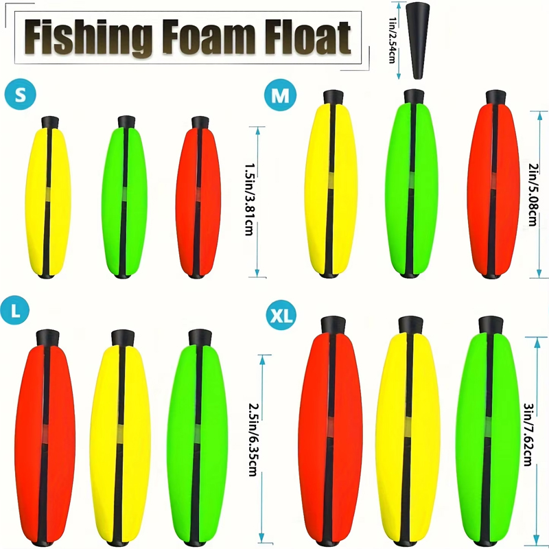 Fishing Bobber Float - 15 ชิ้น Peg Floats สําหรับปลาดุก Crappie,
