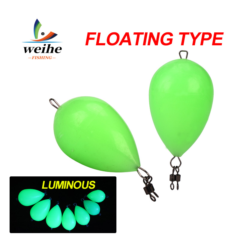 Fishing Bobber Float - ทุ่นตกปลาเรืองแสง WEIHE 1 ชิ้น ทุ่นลอยน้ำเรืองแสง อุปกรณ์ช่วยตกปลาสำหรับกีฬาทางน้ำ