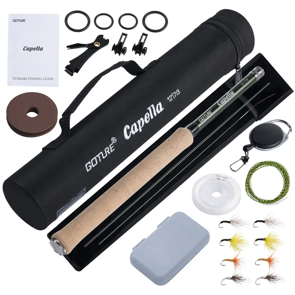 Fly Fishing Set - ชุดคันเบ็ดตกปลาแบบเท็นคาร่า Goture 12 ฟุต รุ่นคลาสสิค น้ำหนักเบา