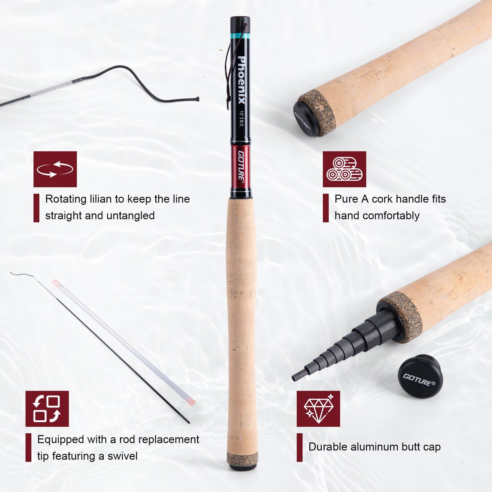 ชุดคันเบ็ดตกปลาเท็นคาระ Goture - Fly Fishing Set บทวิจารณ์และราคา