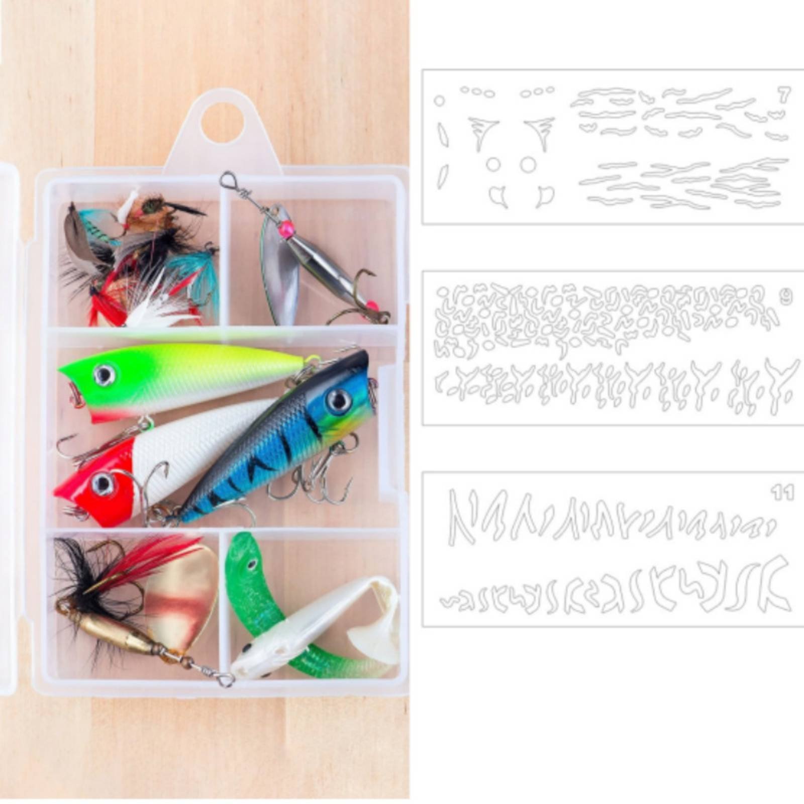 แม่แบบการวาดลวดลายเหยื่อตกปลา  - Fishing Lure บทวิจารณ์และราคา